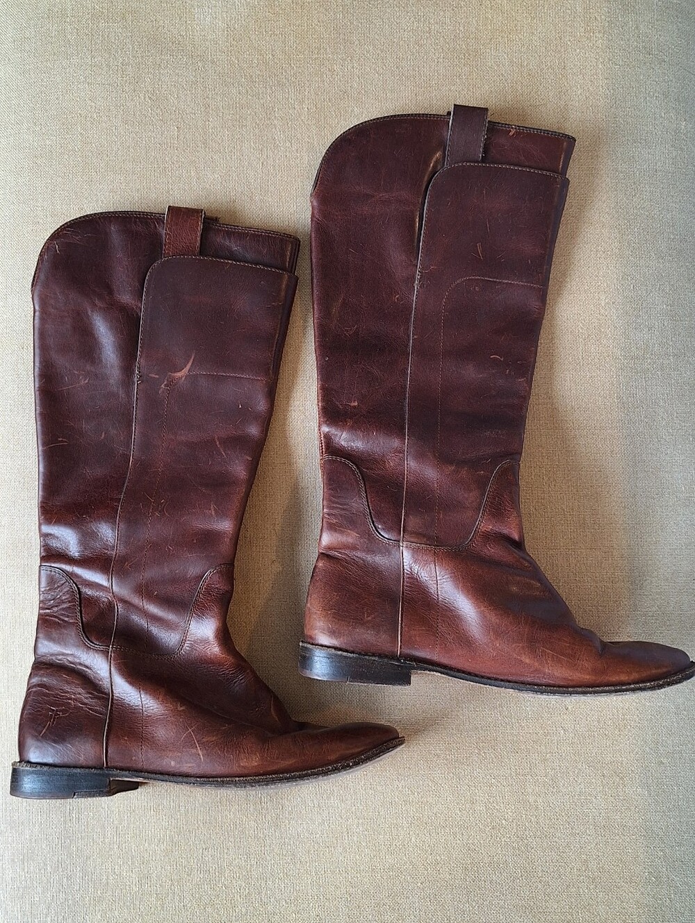 Frye Vintage Campus Tall Leather Boots Brown Made in Mexico Women's 8.5B